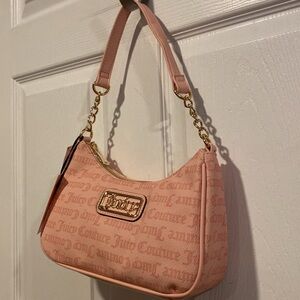 BNWT JUICY COUTURE Statement Shoulder Bag in Macroon Dot Logo Pink